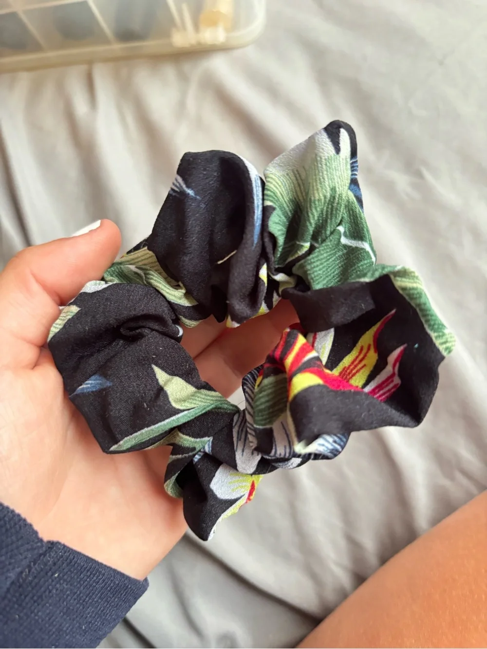 FOR INDIVIDUAL SALE - patterned scrunchies - some with flamingos!